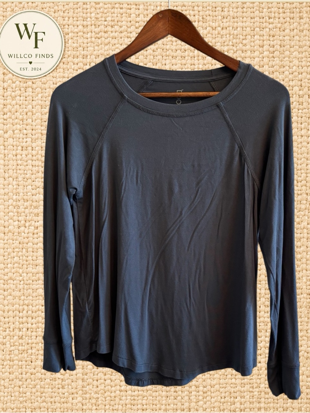 Boody Women’s XS Black Bamboo Long Sleeve Raglan Top Soft Stretchy